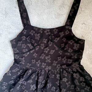 Beaded Babydoll Mini Dress Medium Floral Whimsigoth Fairy Cottage Witchy